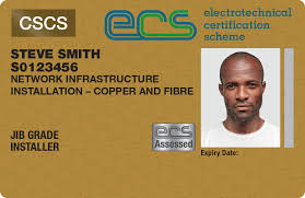 Network Infrastructure Installer ECS Card for UK network cabling installers